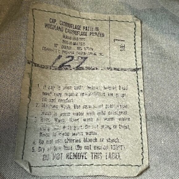 VTG US Army Military Cold Weather Patrol Ear Flap Cap Woodland Camo Pattern - Picture 7 of 12